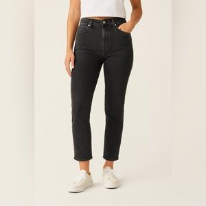 H&M Black High-Rise Button Fly Jeans - 15” Waist / 26” Inseam